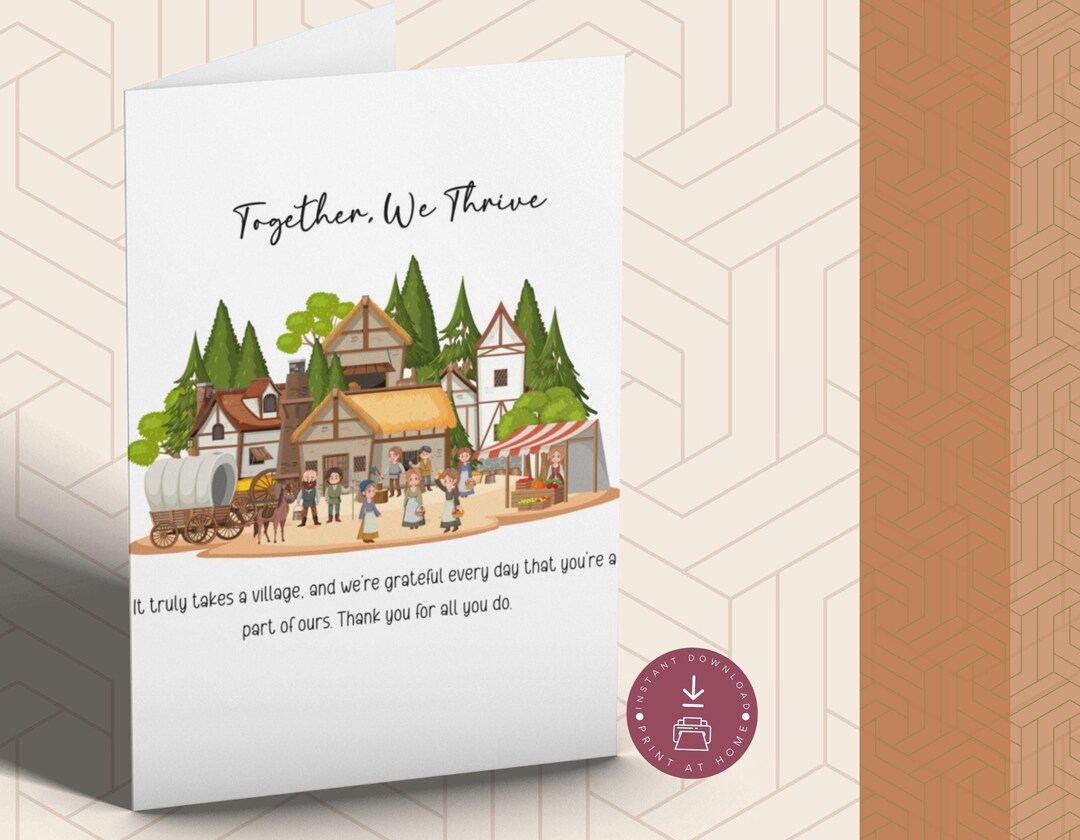 Targa In Legno Con Scritta "It Takes A Village Thank You For Being A Part Of Ours" – Regalo Significativo Per Educatrici E Assistenti All'infanzia