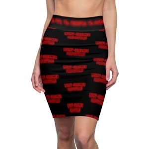 Fun NIGHT-SCREAMER Productions Women's Pencil Skirt (AOP)