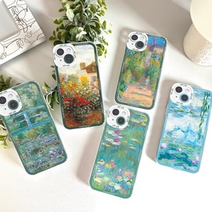 Claude Monet Art Prints Painting Phone Case, Vintage oil Paintings Gift Abstract iPhone Case, For iPhone & Samsung S24-S21 S20 Ultra Plus