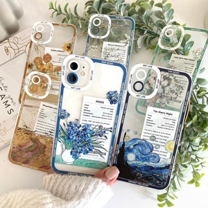 Van Gogh Kunst Vintage Öldruck Ästhetische iPhone Hülle, Blumen Blumen Einzigartige Kunst Handyhülle, Boho Retro Ölgemälde Telefonabdeckung Bild 2