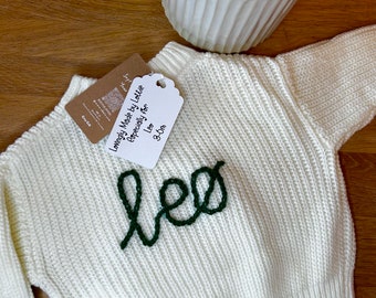 Personalised embroidered kids jumper