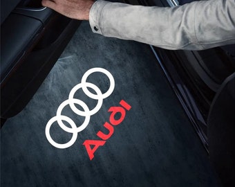 AUDI-S-Lijne- Projecteur de lentilles en verre Très bonne qualité Éclairage de porte de véhicule Éclairage de porte Projecteur de porte de voiture LOT DE 2