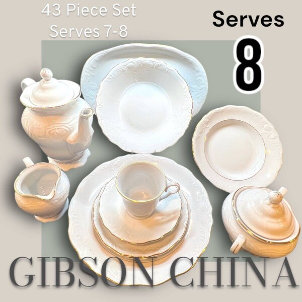 Gold Dinnerware Set Etsy