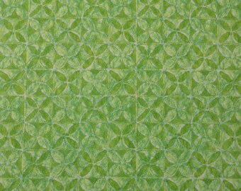 Waverly Island Cabana Limettengrüner Mehrzweckstoff mit geometrischem Blumenmuster, Großpackung, 54 Zoll breit