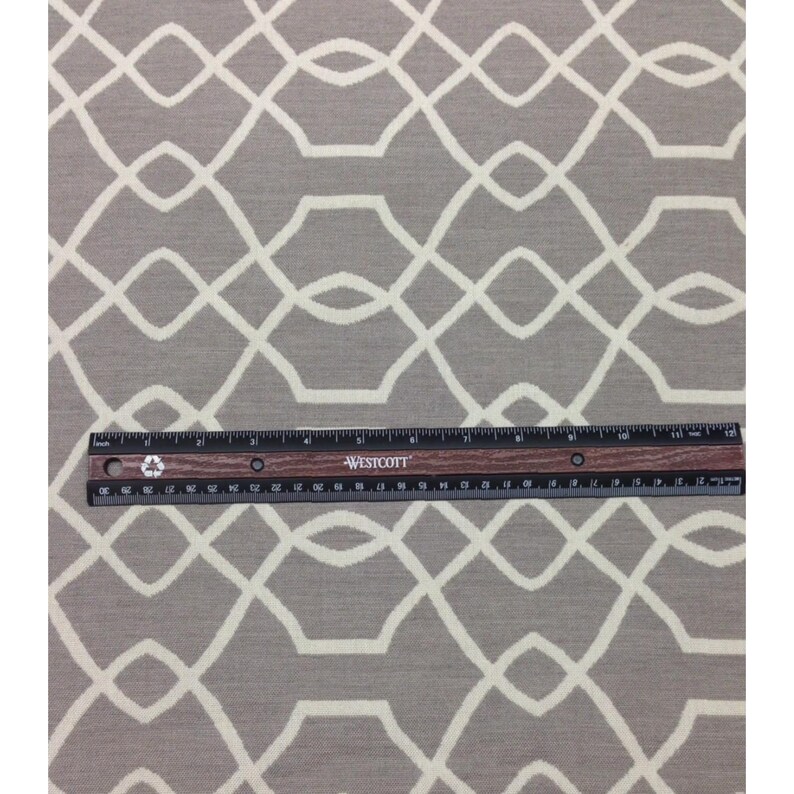 Ballard Designs Sunbrella Trellis Taupe Sand Fabric Outdoor tagliato su misura 54w immagine 3