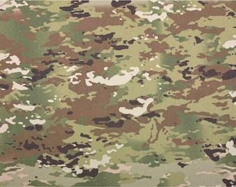 Tela de camuflaje de sarga Ocp Scorpion Ny/co de 7.5 oz para ropa de especificación militar de 65 W