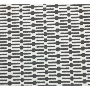 Annie Selke Links Graphite Gray Geometric Lattice Cotton Fabric By Yard 54w