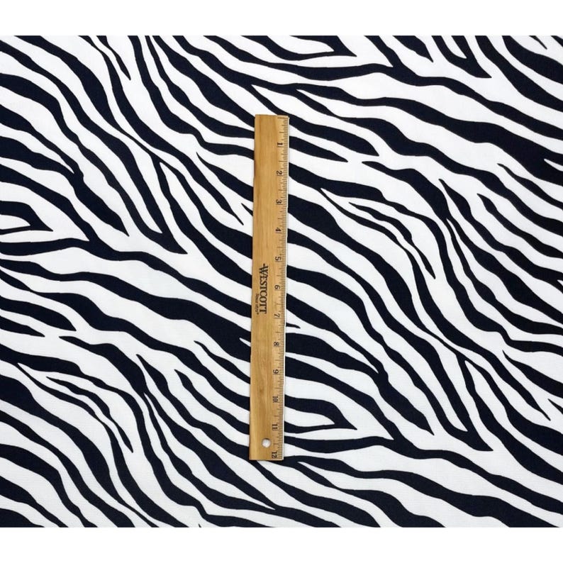 Zebra Skin Black White 600d Cordura Type Pack Cloth Dwr Fabric By Yard 59 W image 4