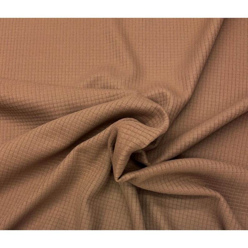 Polartec Grid Fleece Coyote Brown 60wide By 1/2 Yard 0.5 Yard Power Grid 8 Oz 100% Polyester Stretch image 6