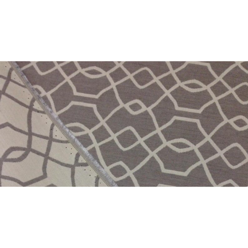 Ballard Designs Sunbrella Trellis Taupe Sand Fabric Outdoor tagliato su misura 54w immagine 4