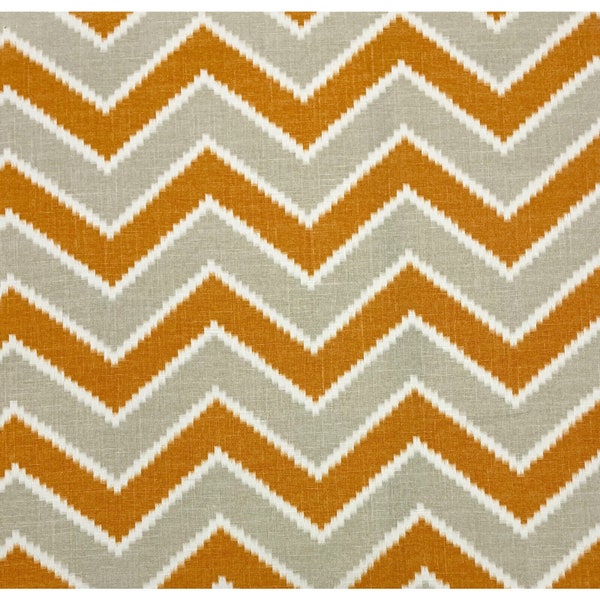 Kravet Amani Papaya Orange Beige Chevron Linen Multipurpose Fabric By Yard 54w