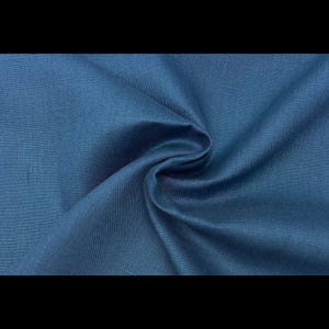 Vintage P/kaufmann Linen Fabric Solid Blue 100% Linen Drapery Upholstery Home Decor By The Yard 54w