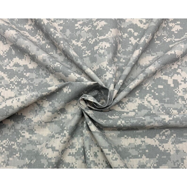Tela militar antidesgarro vintage Acu Army Digital Camo Ny/co, 1/2 (0.5) yarda, 61 W imagen 4