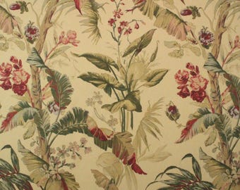Braemore bamboepalm vintage tropische bloemen multifunctionele stof op maat gesneden 54 w beige veelkleurig katoen