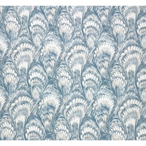 Ballard Designs Fripp Blue Fabric By Yard 54w Cotton Linen Multiuse Floral Blue Ivory Feathery Pattern By Yard Women's, Mens, Kids?