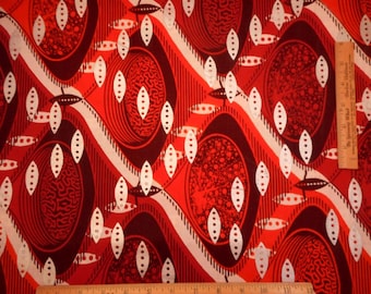 Robert Kaufman Batik Fabric Half-yard Veritable Wax Cotton Candy Cane Orange Brown White Metallic Silver Cotton Quilting Batik Pattern