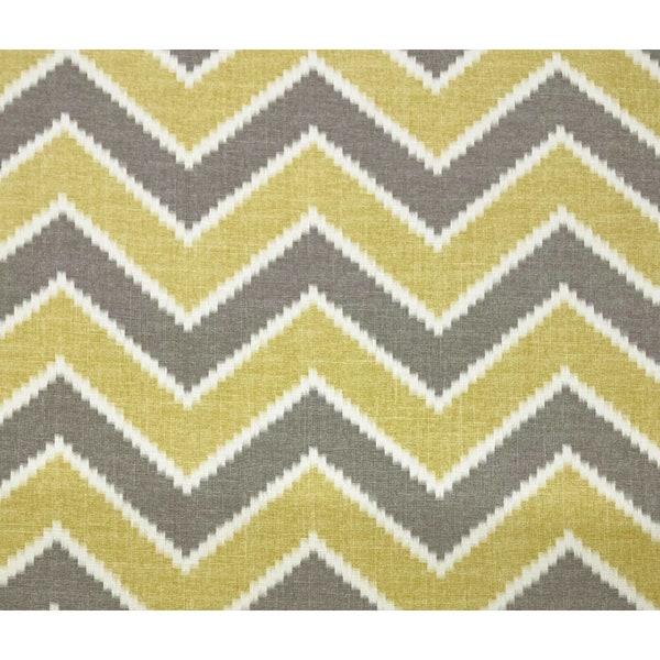Kravet Amani Chamois Yellow Gray Chevron Linen Multipurpose Fabric By Yard 54w