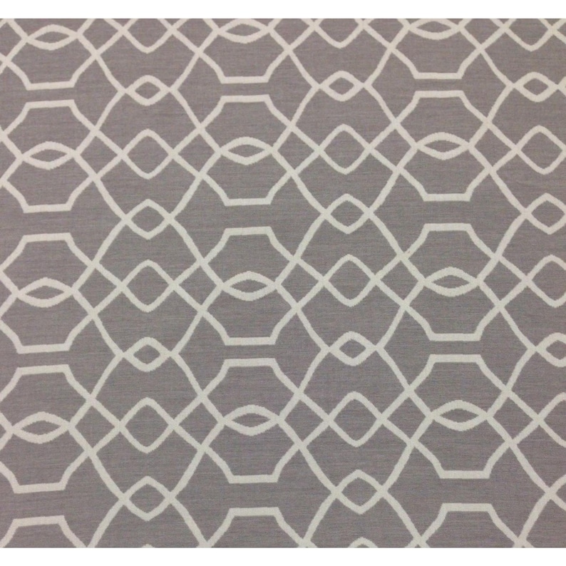 Ballard Designs Sunbrella Trellis Taupe Sand Fabric Outdoor tagliato su misura 54w immagine 1