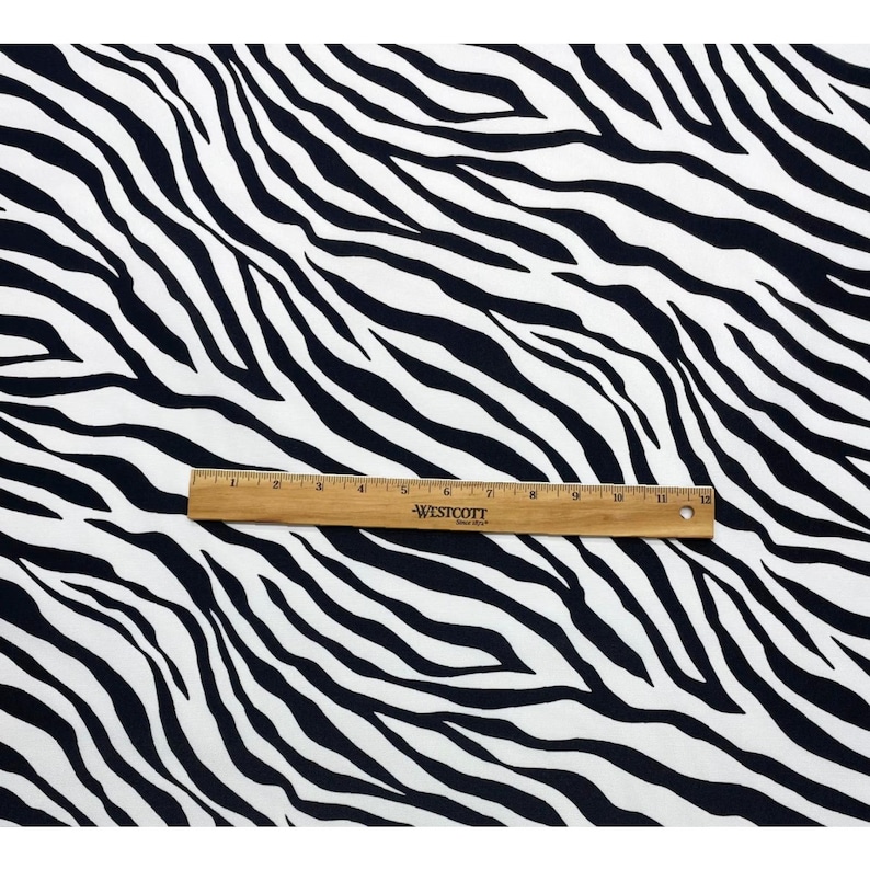 Zebra Skin Black White 600d Cordura Type Pack Cloth Dwr Fabric By Yard 59 W image 3