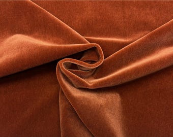 Kravet Vintage Mohair Velvet Fabric By The Yard - Harvest Orange 46-60 Heavy Duty Upholstery Drapery Pillow Furniture
