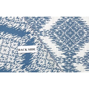 Tela multiusos geométrica Ikat global azul Varney de Ballard Designs cortada a medida 54w imagen 5