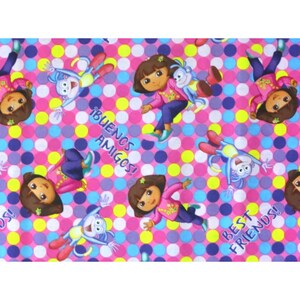 Vintage Dora The Explorer Cotton Fabric Fat Quarter - 18x21 Pre-cut Quilting Material Kids Theme