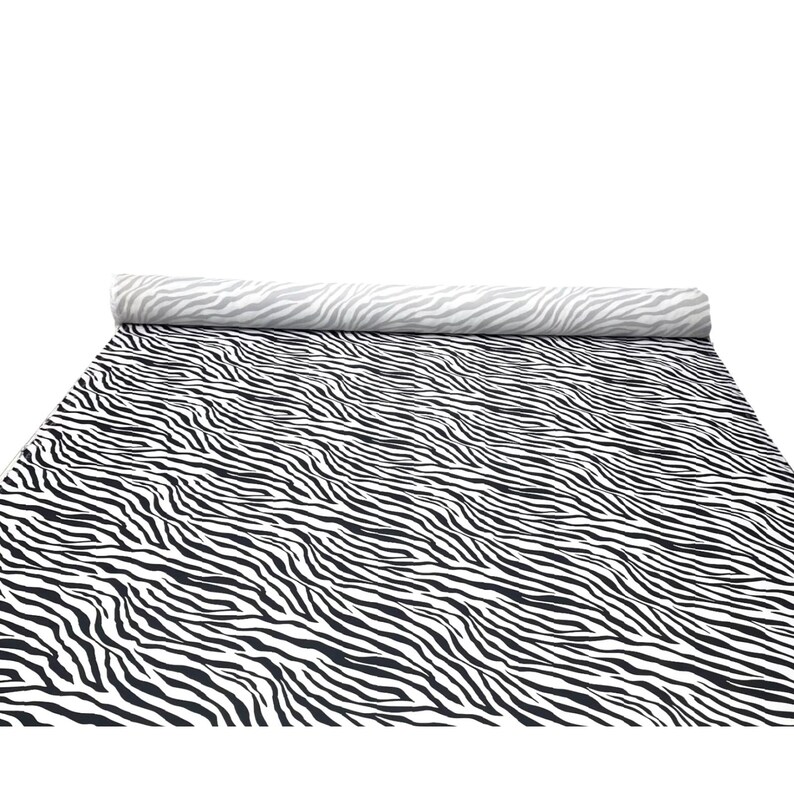 Zebra Skin Black White 600d Cordura Type Pack Cloth Dwr Fabric By Yard 59 W image 2