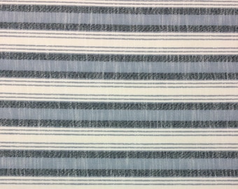 Ballard Designs Pria Azure Insideout® Performance Striped Fabric By Yard 54w