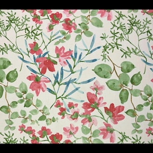 Vintage Braemore Gazebo Floral Linen Fabric By The Yard Multi-color 54w Home Decor Upholstery Drapery Craft Pillows Pillows
