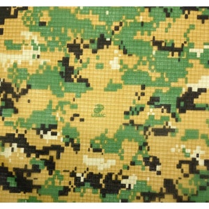 Marpat Woodland 70d Usmc Logo 1.5 Oz Nylon Ripstop Fabric By 1/2(0.5) Yard 67w