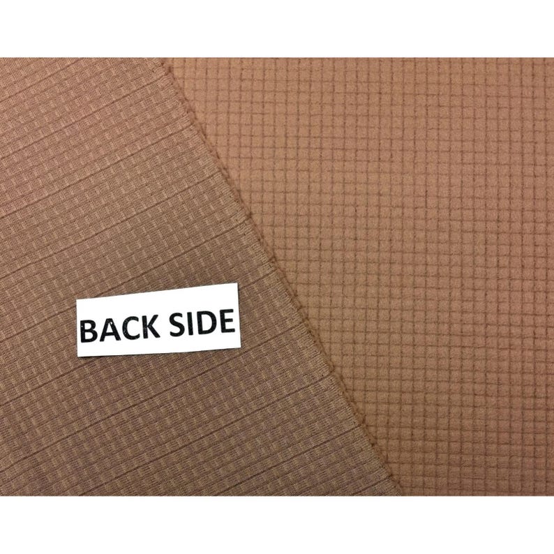 Polartec Grid Fleece Coyote Brown 60wide By 1/2 Yard 0.5 Yard Power Grid 8 Oz 100% Polyester Stretch image 5