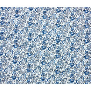 Waverly Pkl Studio Filigree Aegean Blue Floral Vines Multiuse Cotton Fabric By Yard 54w