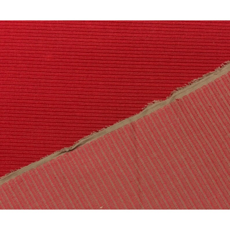 Vintage Unika Vaev Coup Fourre Red Light Velvet Fabric By Yard image 3