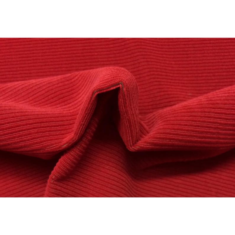 Vintage Unika Vaev Coup Fourre Red Light Velvet Fabric By Yard image 4