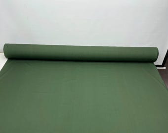Vintage Solid Woodland Green Ny/co Ripstop Mil Spec Camo Uniform Fabric By The Yard 66w
