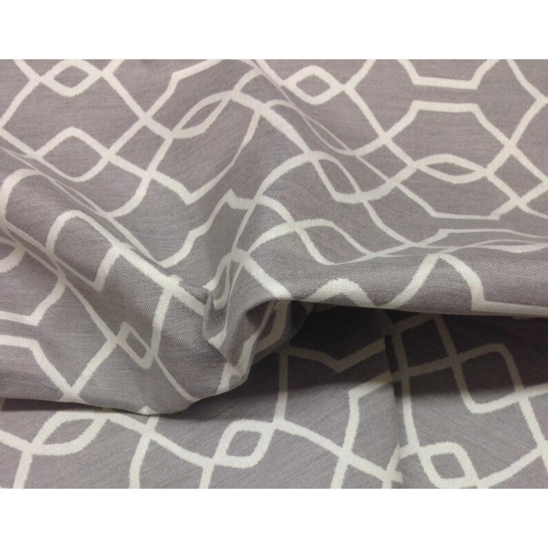 Ballard Designs Sunbrella Trellis Taupe Sand Fabric Outdoor tagliato su misura 54w immagine 5