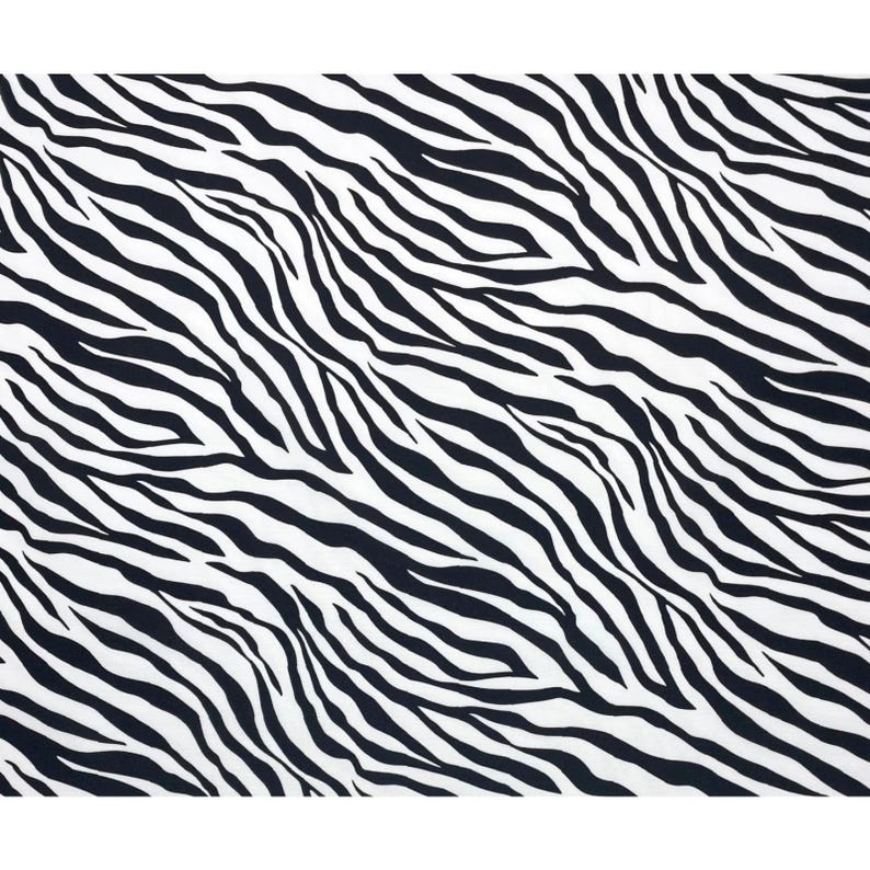 Zebra Skin Black White 600d Cordura Type Pack Cloth Dwr Fabric By Yard 59 W image 1