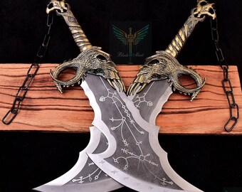 GOD OF WAR Blades of Chaos Metal, God of War, God of War Blades of Chaos Sword Twin Blades, Kratos Metal Cosplay