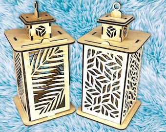LED Tea Tree Lantern Lamp | Wooden Rustic Ambient Light for Cozy Home Decor, Bedroom, or Desk | Free Gemstones & Stickers Gift
