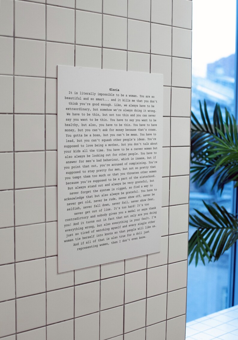 Barbie Movie Barbie Movie Monologue Premium Poster Print Minimalist