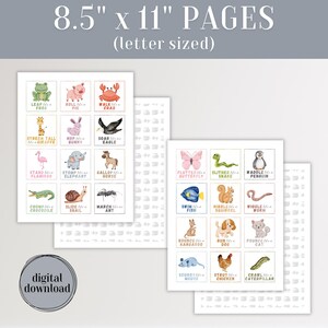 Animal Movement Cards for Kids. Printable Toddler, Preschool Activity ...