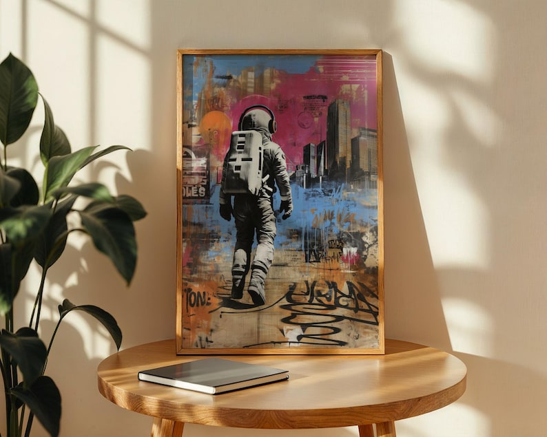 Astronaut Wall Art Print Graffiti Space Poster Pop Art Astronaut astronaut-wall-art-print-graffiti-space-poster-pop-art-astronaut