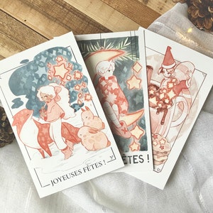 Cartes de voeux aquarelle