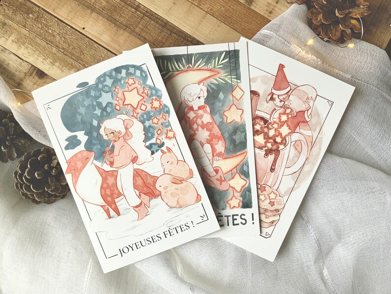 Cartes de voeux aquarelle