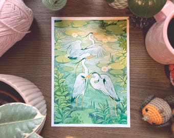 Ilustracja do druku Czapla - Ilustracja zwierzęcia