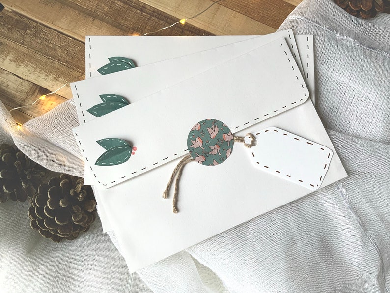 Enveloppe faites mains blanches