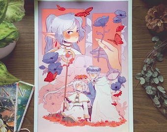Print Frieren - Illustration Frieren - Poster Frieren