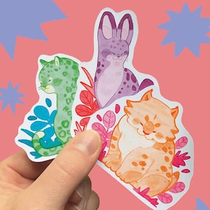 Sticker pack minou minet - autocollant chat - félin