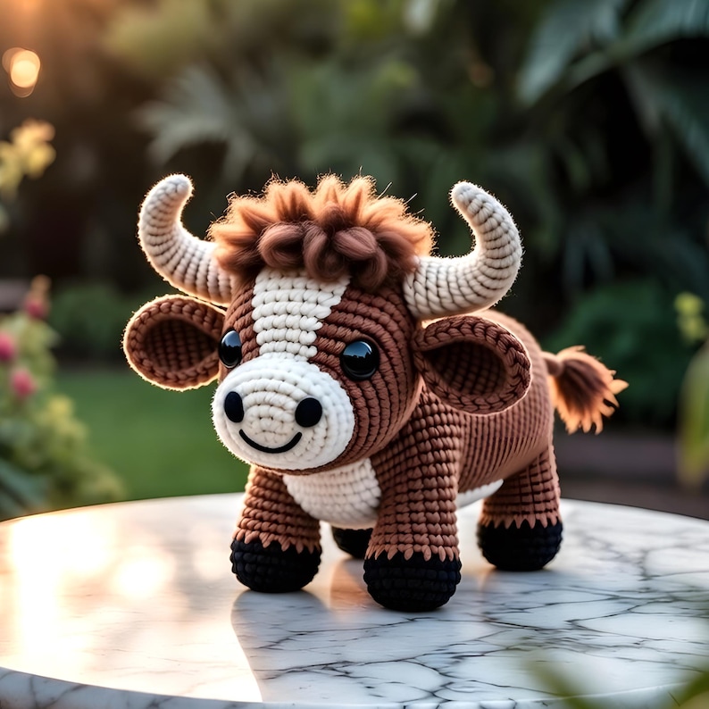 Amigurumi Bull Crochet Pattern, Easy DIY Plushie Tutorial, Cute Kawaii ...
