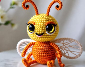 Firefly Amigurumi Crochet Pattern, PDF Download, Kawaii Insect Plush Toy, Bug Doll Tutorial